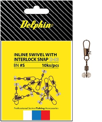 Obratlík s karabinkou DELPHIN Inline Head Swivel with Interlock snap