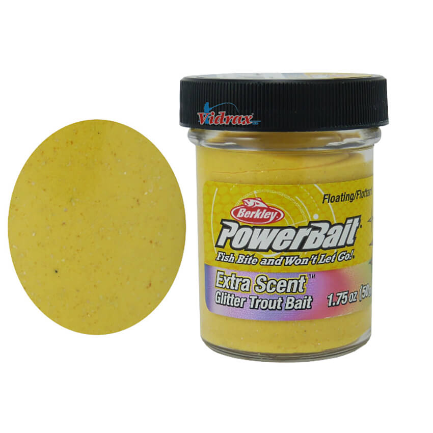 Těsto BERKLEY PowerBait Extra Scent Glitter Trout Bait, Cheese