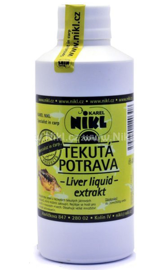 Tekutá potrava NIKL Liver Liquid Extrakt OKfish.sk, rybárske potreby