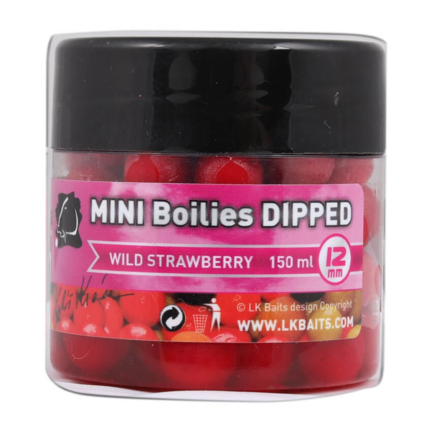 Mini boilies LK BAITS Wild Strawberry v dipu