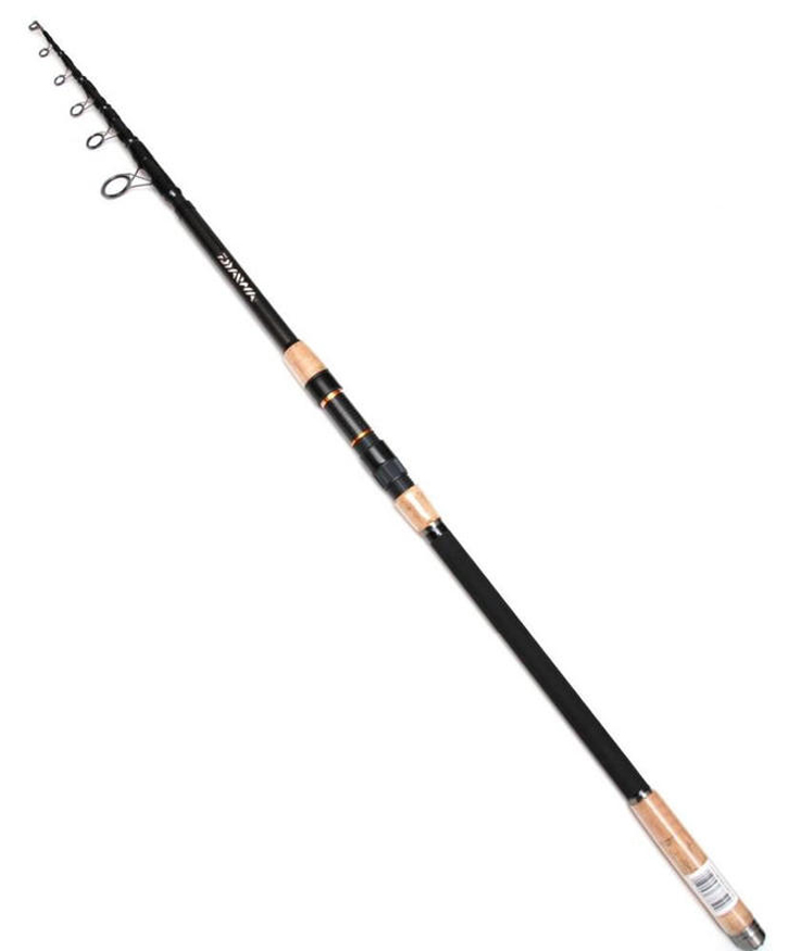 Daiwa Freilaufrolle DAIWA Black Widow Tele Carp 3,6m / 3lb  Karpfenrute  Von TACKLE-DEALS