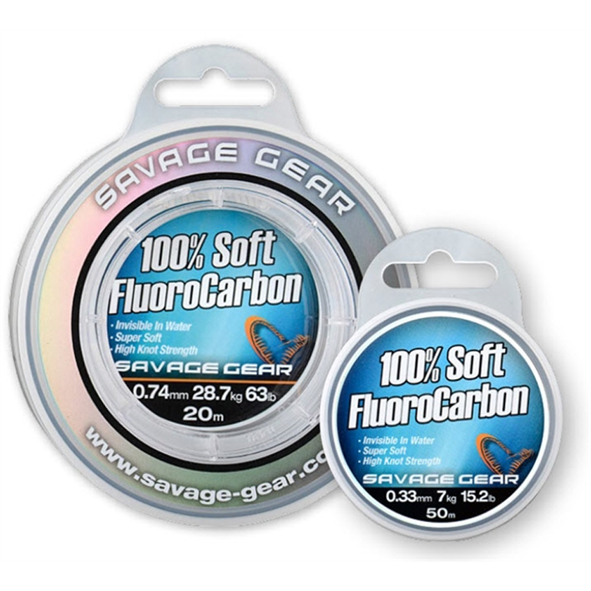 SAVAGE GEAR Fishing High Quality 100% Soft FluoroCarbon Line