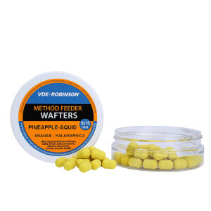 Vyvážené boilie VDE-ROBINSON Wafters 6x10 mm, 15 g ananas a kalmář