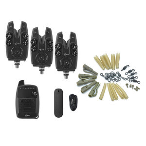 SET = Sada 3 signalizátorů CARPON F6X s příposlechem + Safety Clips Set