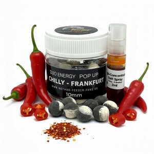 Boilie Method Feeder Fans Duo Energy Pop Up, Chilli - Frankfurt + esencia sprej