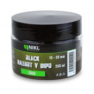 Pelety NIKL Black Halibut v dipe, 15-20mm, 250g, Crab
