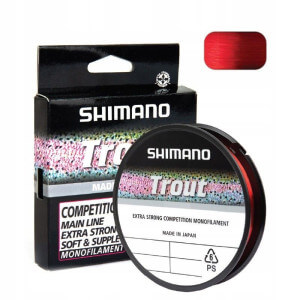 Vlasec SHIMANO Trout Competition Mono Red, 150 m
