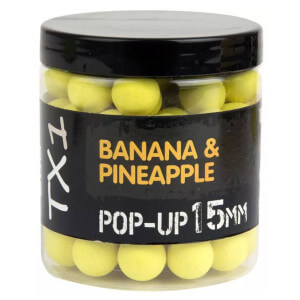 Boilie SHIMANO TX1 Pop Up Banana & Pineapple, Fluo Yellow