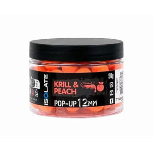 Boilie SHIMANO Bait Isolate Pop Up Krill & Peach, Fluo orange