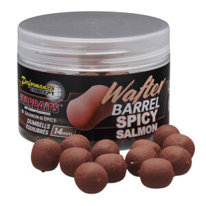 Vyvážené boilie STARBAITS Wafter Barrel Spicy Salmon