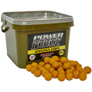 Boilie STARBAITS Power Feedz Banana Corn, 1,8 kg