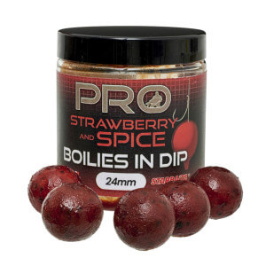Boilie v dipe STARBAITS Pro Strawberry & Spice, 150 g