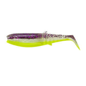 Nástraha SAVAGE GEAR Cannibal Shad B, Purple Glitter Bomb Fluo