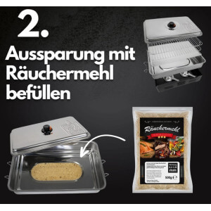 Obrázek 3 k Udírna Eversmoke Deluxe Edelstahl Tischräucherofen