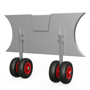 Dvojité přepravní kolečka EW200 černo / červené