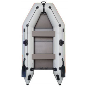 Člun KOLIBRI KM-260 D šedý, nafukovací kýl, pevná podlaha