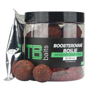 Dipované boilie TB Baits Boosted Monster Crab, 120 g