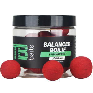 Vyvážené boilie TB Baits Balanced Strawberry + atraktor