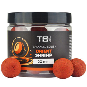 Vyvážené boilie TB Baits Balanced Orient Shrimp + atraktor