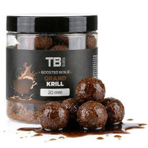 Dipované boilie TB Baits Boosted Grand Krill, 120 g