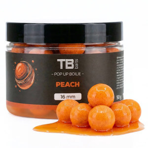 Boilie TB Baits Pop Up Peach + NHDC, 50 g