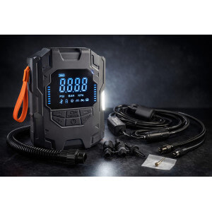 Obrázok 3 k Multifunkčný vzduchový kompresor STARKBOAT s LCD dispejom