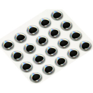 Obrázok 2 k Oči SYBAI 3D Epoxy Fish Eyes, Rainbow Silver