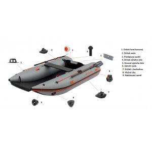 Obrázek 4 k Člun Katamaran KOLIBRI Sea Cat KM-340CM, tmavo šedý, Air-deck podlaha