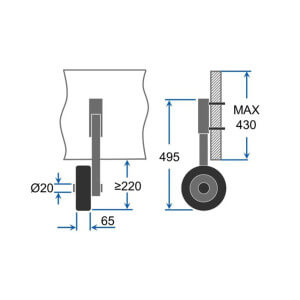 Obrázok 4 k Prepravné kolieska na čln ET200 čierno / červené