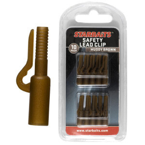 Závesný klip StarBAITS Safety Lead Clip farba hnedá