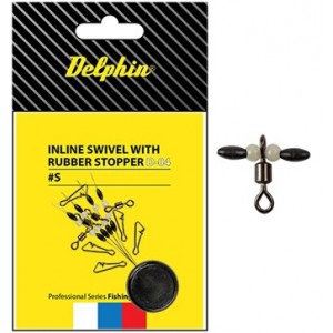 SET - obratlík DELPHIN Inline swivel with rubber stopper