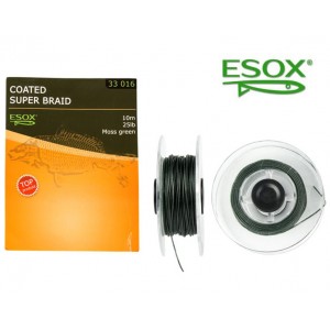Návazcový šňůra ESOX Coated Super Braid Moss Green