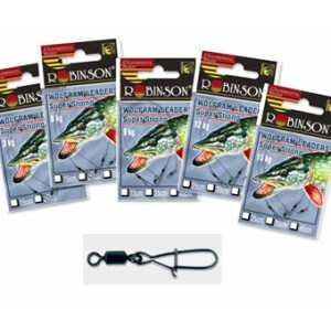 Wolframové lanko ROBINSON Super Strong s obratlíkem a karabinkou