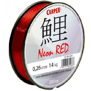 Vlasec CARPEX Neon Red 300m