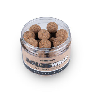 Obalené boilie MIKBAITS Maniaq Double Wrap NutraKrill, 500 ml