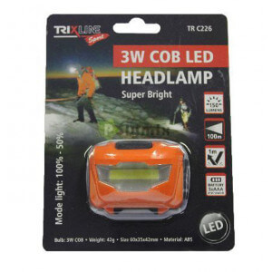 Čelovka TRIXLINE 3W Cob Led Headlamp TR C226