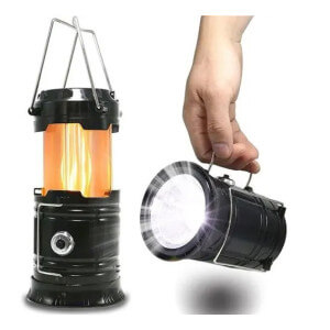 Obrázok 2 k Lampa FLAME Lamp MH-5800H s efektom plameňa a solárnym nabíjaním, modrá