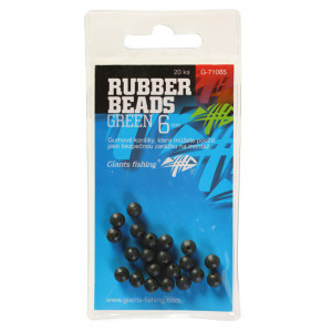 Nárazové kuličky GIANTS FISHING Rubber Beads Transparent Green
