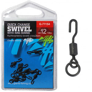 Rychlovýměnný obratlík GIANTS FISHING Quick Change Swivel s očkem