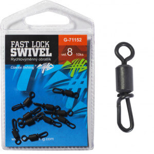 Rýchlovýmenný obratlík GIANTS FISHING Fast Lock Swivel č. 8, 10ks