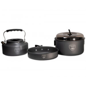 Sada riadov GIANTS FISHING 3 Piece Pan & Kettle set
