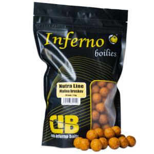 Boilie CARP INFERNO Nutra Line, Malina & Broskev