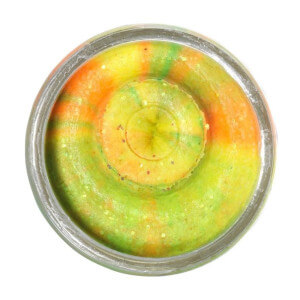 Těsto BERKLEY PowerBait Natural Scent Glitter Trout Bait, Garlic Rainbow