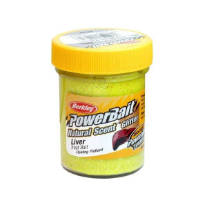 Cesto BERKLEY PowerBait Natural Glitter Sunshine Yellow, Liver Glitter