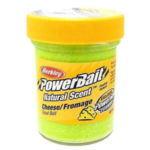 Cesto BERKLEY PowerBait Natural Glitter Trout Bait Light Green Glitter, Cheese