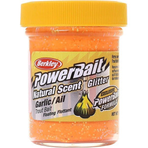 Cesto BERKLEY PowerBait Natural Glitter Trout Bait Fluo Orange, Garlic