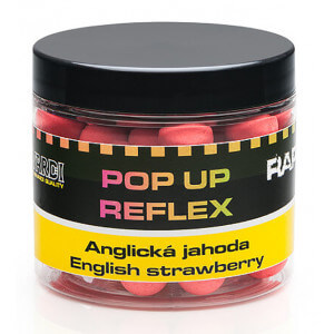 Boilie MIVARDI Rapid Pop Up Reflex Anglická jahoda
