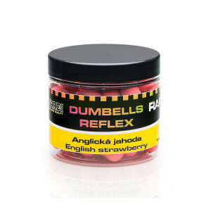 Dumbel MIVARDI Rapid Dumbells Reflex Anglická jahoda, 18 mm, 70 g