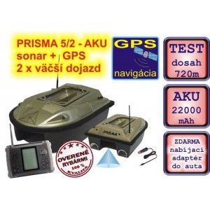 Obrázek 13 k SET - zavážecí loďka PRISMA 5 + sonar + GPS + náhradní akumulátory