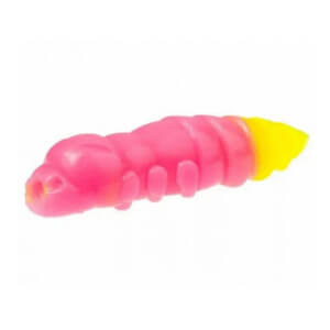Dipovaná umělá nástraha FishUp Pupa 3 cm, 10 ks, Bubble Gum / Hot Chartreuse